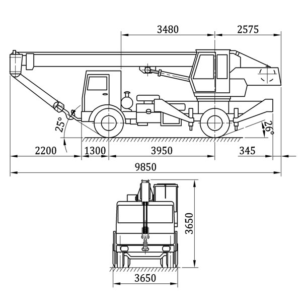 Схема автокрана. Кран кс3577 МАЗ габариты. Габариты крана КС 3577. Габариты автокрана КС-35715. Габариты крана Ивановец-14т.